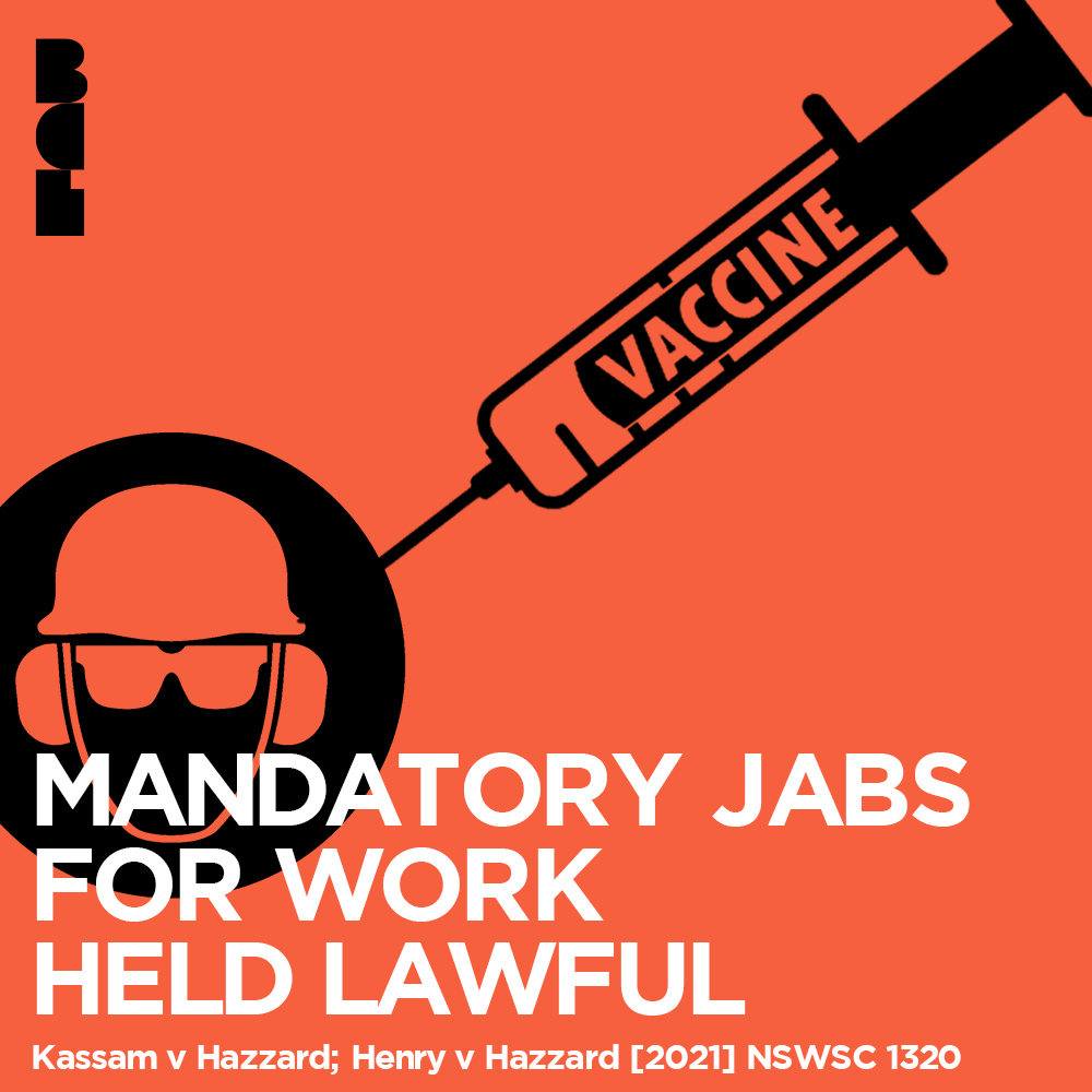 Mandatory Jabs For Workers Held Lawful.